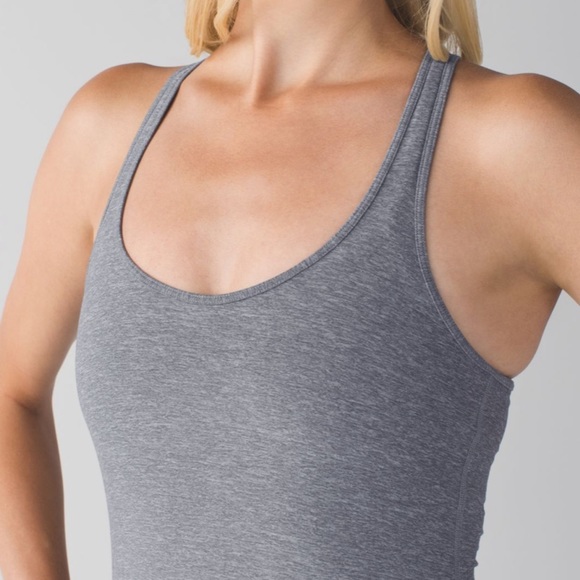 VEUC lululemon cool racerback in heathered slate - Picture 2 of 4